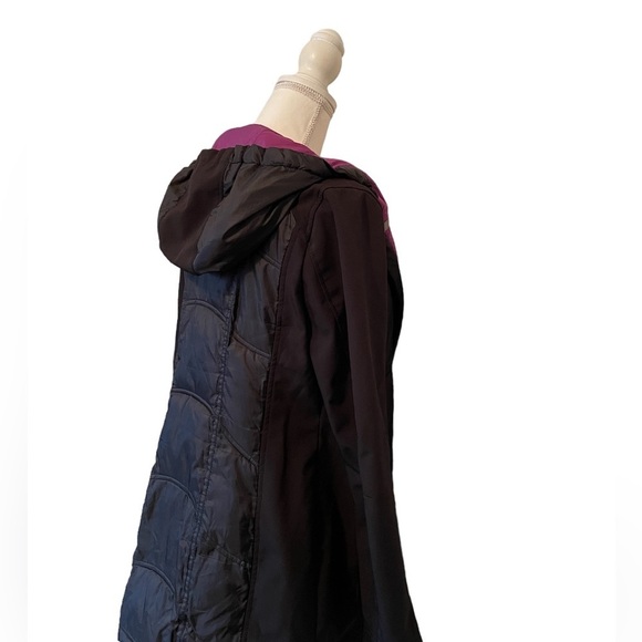 Guess Mid-Length Black Hooded Winter Zip-Up Jacket Women’s Medium - Picture 6 of 14